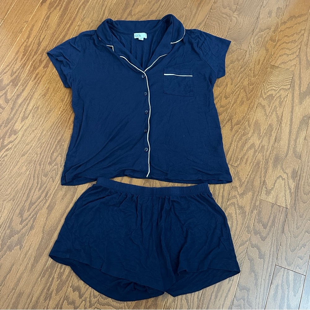Nordstrom Rack Navy Blue Women's Pajama Short Set